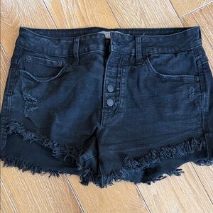 Just USA Distressed Black Jean Shorts